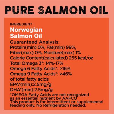 Norwegian Salmon Oil Natural Omega-3 Liquid Skin & Coat Supplement for Dogs & Cats, 32-fl oz bottle