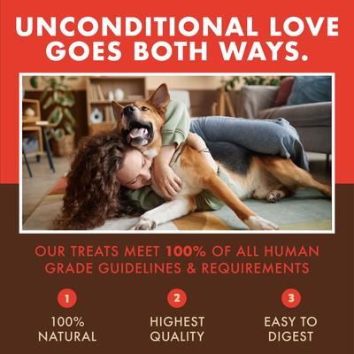 Beef Deli Sausages Human Grade Jerky Dog Treats, 12 count