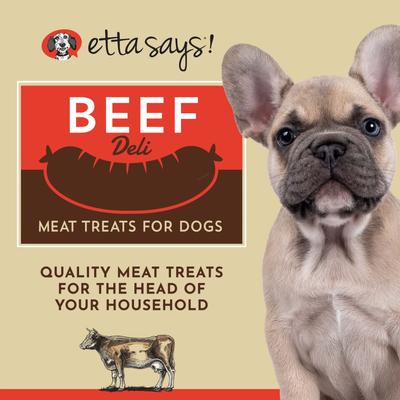 Beef Deli Sausages Human Grade Jerky Dog Treats, 12 count