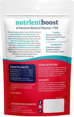 Real Beef & Pumpkin Freeze-Dried Raw Meal Dog Food Topper, 12.5-oz bag