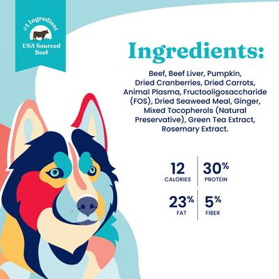 Real Beef & Pumpkin Freeze-Dried Raw Meal Dog Food Topper, 12.5-oz bag