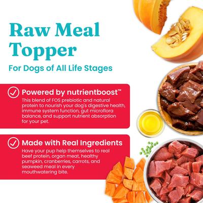 Real Beef & Pumpkin Freeze-Dried Raw Meal Dog Food Topper, 12.5-oz bag