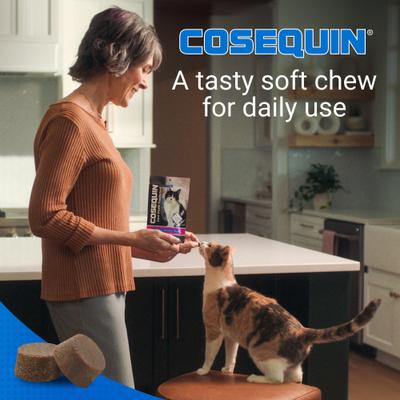 Cosequin with Glucosamine, Chondroitin & Omega-3s Soft Chew Joint Supplement for Cats, 120 count
