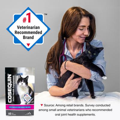 Cosequin with Glucosamine, Chondroitin & Omega-3s Soft Chew Joint Supplement for Cats, 120 count