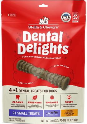Dental Delights Small Chicken & Parsley Dental Dog Treats, 10.5-oz bag