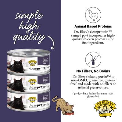 cleanprotein Chicken Recipe Wet Cat Food, 5.3-oz can, case of 24