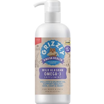 Suplemento para perros Omega Health Omega-3, botella de 64 onzas líquidas