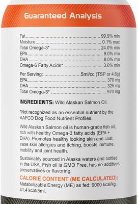 Salmon Oil & Cats & Itch & Allergy Relief Skin & Coat with Omega 3 Supplement for Dogs, 32-fl oz bottle