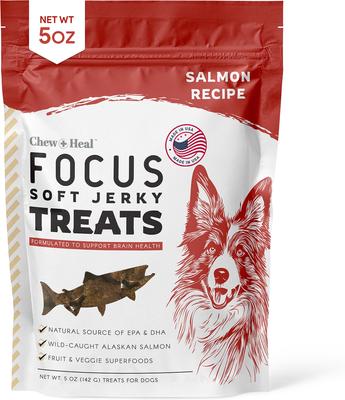 Focus Wild Alaskan Salmon Limited Ingredient Soft Jerky Dog Treats, 5-oz bag