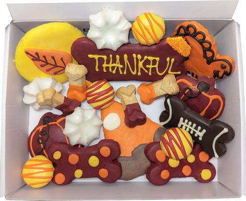 Thankful Themed Dog Treats Gift Box