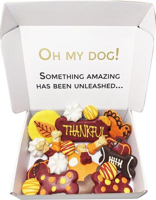 Thankful Themed Dog Treats Gift Box