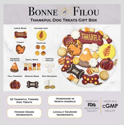 Thankful Themed Dog Treats Gift Box