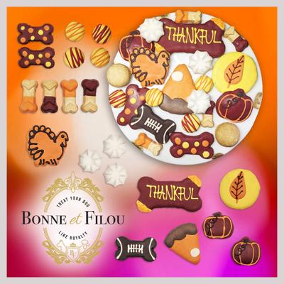 Thankful Themed Dog Treats Gift Box