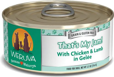 ¡Eso es lo mío! con pollo y cordero en gelatina, alimento enlatado sin cereales para perros, 5.5 oz, caja de 24