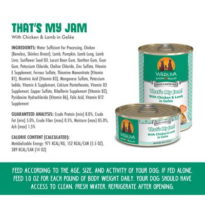 That's My Jam! with Chicken & Lamb in Gelee Grain-Free Canned Dog Food, 5.5-oz, case of 24