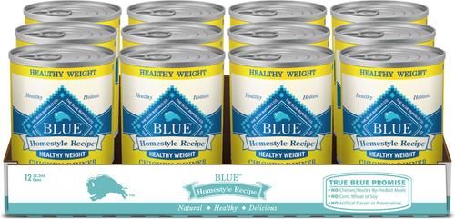 Bundle: Blue Buffalo Life Protection Formula Healthy Weight Adult Chicken & Brown Rice Recipe Dry Dog Food, 15-lb bag + Blue Buffalo Homestyle Recipe Healthy Weight Chicken Dinner with Garden Vegetables & Brown Rice Canned Dog Food, 12.5-oz, case of 12