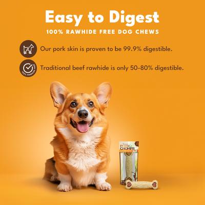 Golosina crujiente para perros con sabor a pollo, 8 pulgadas