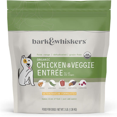 Alimento Dehydrated Raw Adult, Free-Range Chicken Entrée. 1.36 kg. - Bark & Whiskers