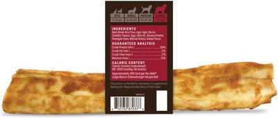 No-Hide Large Roll Long Lasting Natural Rawhide Alternative Barbeque Bacon Cheeseburger Recipe Dog Chew Treat