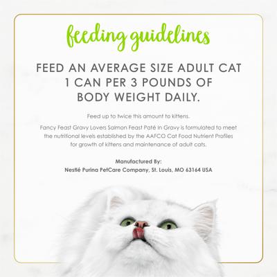 Gravy Lovers Salmon Feast Pate Wet Cat Food, 3-oz can, case of 24