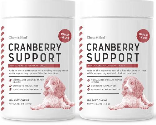 Cranberry Support Urinary Tract Supplement for Dogs, 120 count