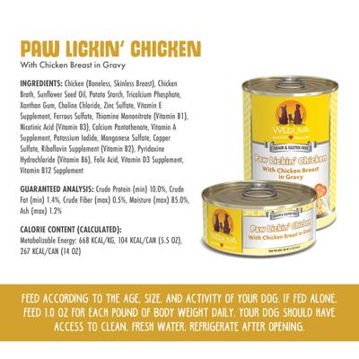 Paw Lickin' Chicken in Gravy Grain-Free Canned Dog Food, 14-oz, case of 12