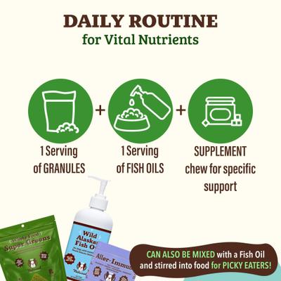 Super Greens Granules Dog Supplement, 8.47-oz bag