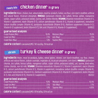 Poultry Adult Chicken & Turkey in Gravy Variety Pack Canned Cat Food, 5.5-oz can, case of 96