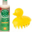 Bundle: Buddy Wash Relaxing Green Tea & Bergamot Dog Shampoo & Conditioner, 16-oz bottle + Frisco Rubber Duckie Dog & Cat Curry Brush