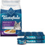 Bundle: Blue Buffalo Healthy Aging Chicken & Brown Rice Recipe Mature Dry Food + Tastefuls Chicken Entrée Mature Cats Pate Wet Cat Food