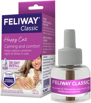Bundle: Feliway Classic Calming Diffuser Refill for Cats, 30 day, 1 count + MultiCat Calming Diffuser Refill for Cats, 30 day, 1 count
