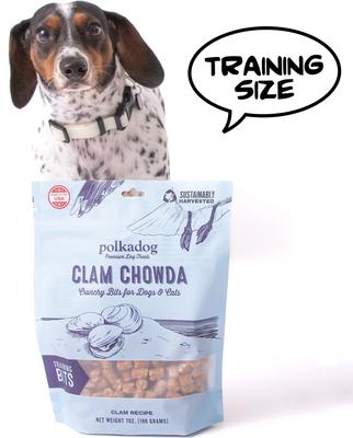 Clam Chowda Bits Crunchy Dog Treats, 7-oz bag