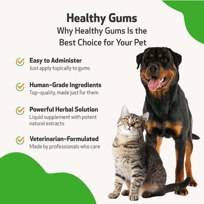 Healthy Gums Liquid Dental Supplement for Cats & Dogs, 2-oz bottle