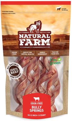 Odor-Free Curly Bully Sticks Dog Treats, 10-12-in, 5 count