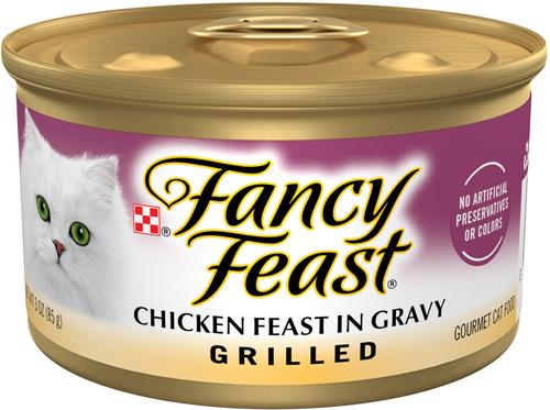 Grilled Seafood Feast in Gravy Canned Cat Food, 3-oz, case of 24