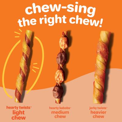 Oinkies Hearty Twists with 100% Real Chicken Breast & Sweet Potato Rawhide-Free Natural Dog Treats, 24 count