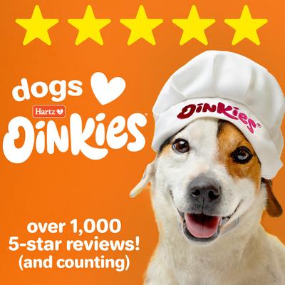 Oinkies Hearty Twists with 100% Real Chicken Breast & Sweet Potato Rawhide-Free Natural Dog Treats, 24 count