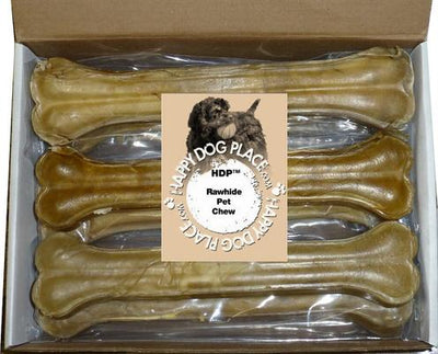 Golosinas para perros de hueso de cuero crudo prensado de 12 pulgadas, 10 unidades