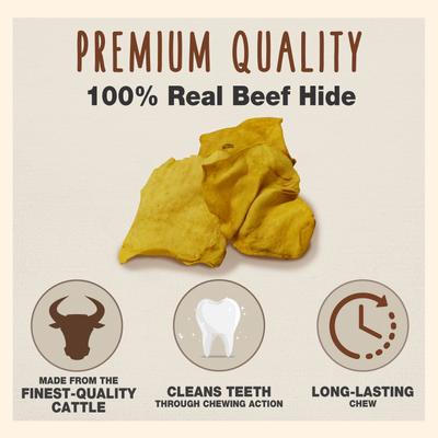 Premium Beef Hide Chips Chicken Flavor Dog Chews, 1-lb bag