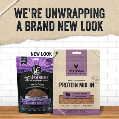 Freeze-Dried Raw Protein Mix-In Turkey Recipe Ground Dog Food Topper, 6-oz bag