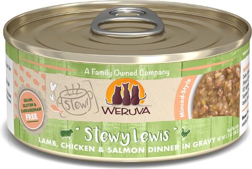 Classic Cat Stewy Lewis Lamb, Chicken & Salmon in Gravy Stew Canned Cat Food, 5.5-oz can, case of 8