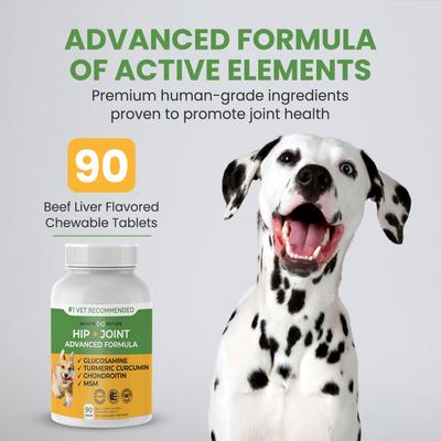 Hip & Joint Advanced Formula Beef Liver Flavor Dog Supplement, 90 count