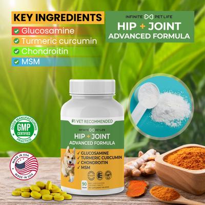 Hip & Joint Advanced Formula Beef Liver Flavor Dog Supplement, 90 count