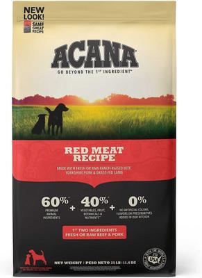 Bundle: ACANA Red Meat Recipe Dry Food + Singles Beef & Pumpkin Formula Freeze-Dried Dog Treats