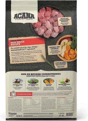 Bundle: ACANA Red Meat Recipe Dry Food + Singles Beef & Pumpkin Formula Freeze-Dried Dog Treats