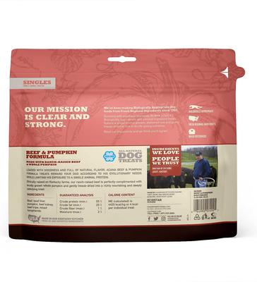 Bundle: ACANA Red Meat Recipe Dry Food + Singles Beef & Pumpkin Formula Freeze-Dried Dog Treats