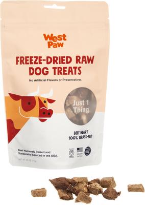 Single Ingredient Beef Heart Freeze-Dried Dog Treats, 2.5-oz bag