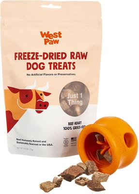 Single Ingredient Beef Heart Freeze-Dried Dog Treats, 2.5-oz bag