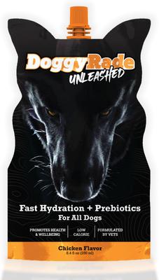 Unleashed Hydration + Prebiotics Sport Drink Chicken Flavored Digestive Supplement for Dogs, 8.4-oz pouch