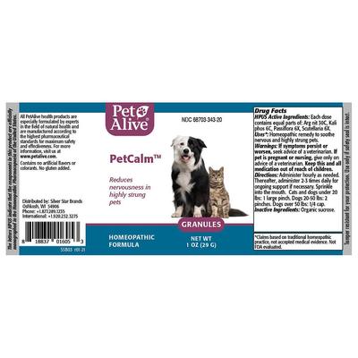 PetCalm Homeopathic Medicine for Anxiety for Dogs & Cats, 1-oz jar